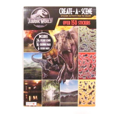 Jurassic World Create A Scene Sticker Activity Pad Book To Color Bendon Unused