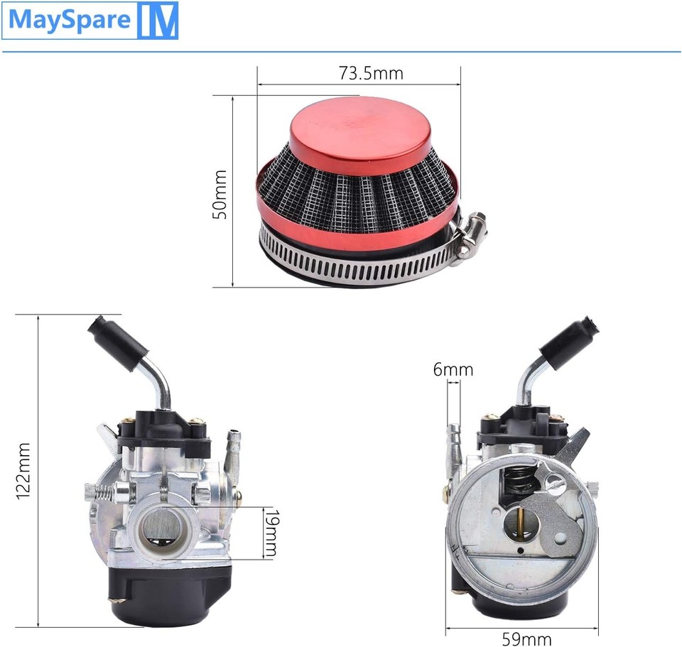 Racing Carburetor 2 Stroke 49cc 66cc 70cc 80cc With Air Filter For 2 ...