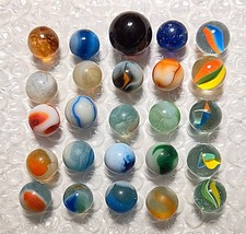 Vintage Marbles Mixed Lot of 25  3 