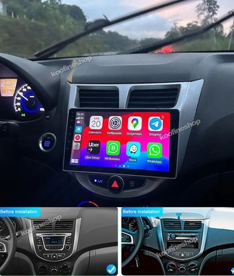 Android 15 Car Radio Stereo GPS 4+64GB Carplay For Hyundai Accent Verna Solaris