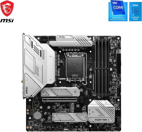 MSI MAG B760M MORTAR WIFI II Motherboard, mATX - Supports Intel 12th & 13th Gen - Bild 2 von 7