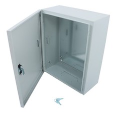 Outdoor Steel Enclosure, 20  16  8" NEMA 4X Electrical Box, Waterproof IP56
