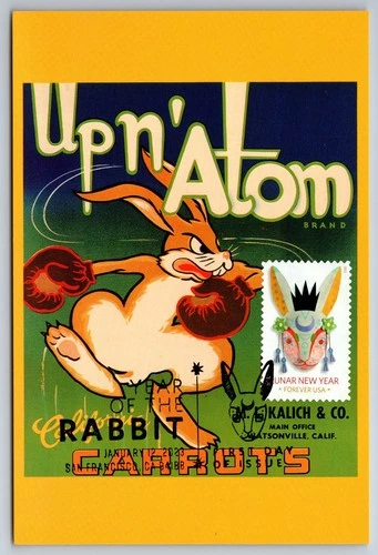 5744 Chinese Lunar New Year, Year of the Rabbit FDC Maxi Card w/Pictorial Cancel