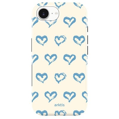 arktis Case Schutzhülle für iPhone 16e - Blue Hearts