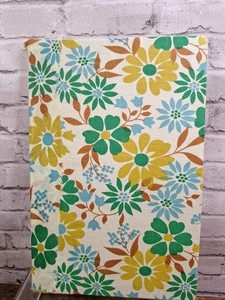 Handmade 70s Flower Power Fabric Covered Vintage Journal Poem Diary Of Sayings