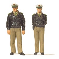 Preiser 63100 - 2 Polizisten Stehend, GrüNe Uniform, Brd Neuware