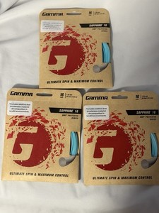 3 Sets Gamma Sapphire Tennis String 16 Teal New