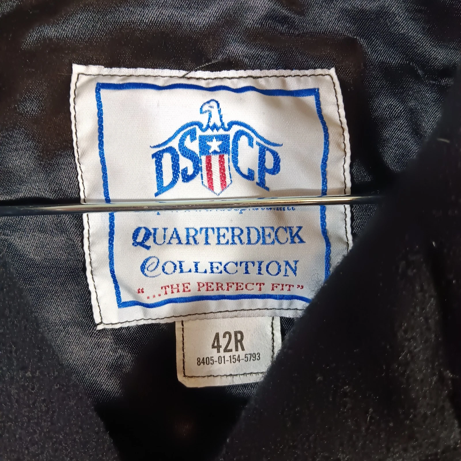 US Navy DSCP Quarterdeck Peacoat  Mens 42R Black 100% Wool Military  image 2