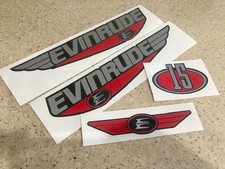 Evinrude Vintage Tarrat Kit 15 HV Die-Cut Vinyl FREE SHIP + FREE Fish Decal!