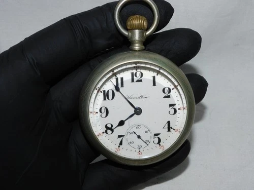 ANTIQUE HAMILTON MODEL 924 POCKET WATCH - RUNNING & 100% ORIGINAL