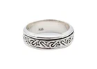 Vintage Celtic Motif Sterling Silver 925 Spinner Large Ring Size 13