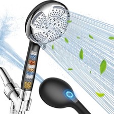 Filtered Shower Head with Handheld, High Pressure 7-Spray Showerhead with