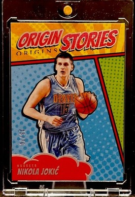 NIKOLA JOKIC 2024-25 Origins Origin Stories Red #24 15/75 Jersey Match Nuggets