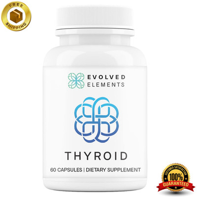 Evolved Elements Thyroid   Raw Grass-Fed Desiccated Supplement   60 Capsules