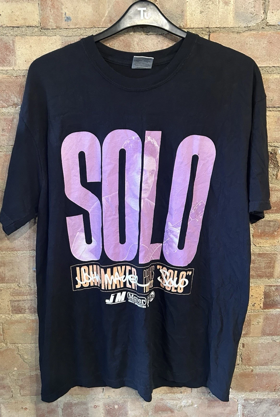 John Mayer Solo 2023 Tour T-Shirt Size XL 46” Double Sided Comfort Colors Tag