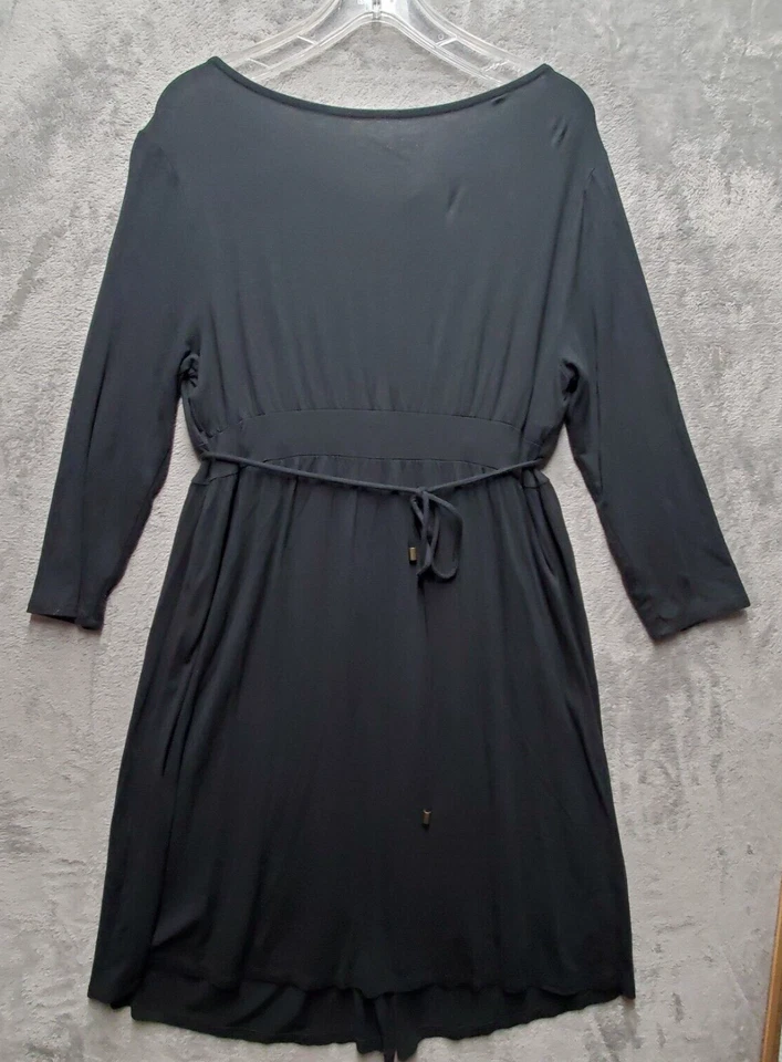 Vestido de maternidad Liz Lange para mujer extra grande negro manga larga elástico enfermería Foto 2 de 4