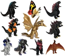 Brand New 10 Packs Godzilla Toys Movable Joint Action Figures Birthday Kids Gift