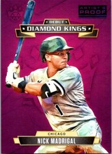 2021 Panini Diamond Kings Debut Artist Proof Blue Nick Madrigal Chicago White