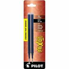 77326 Pilot FriXion Ball Gel Pen Refill, Fine 0.7mm, Navy Blue Ink, 3 Packs of 2
