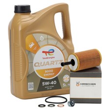 5L TOTAL QUARTZ 9000 ENERGY 5W-40 HIRSCHER Ölfilter für CITROEN PEUGEOT 1109.AN