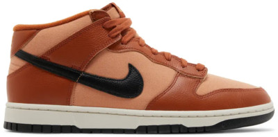 Nike Dunk Mid Amber Brown Black Dark Russet White Sneakers DZ2533-200 Men's 12