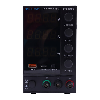 DC 0-30V 0-10A Power Supply Lab Variable Adjustable Regulated Bench Switching