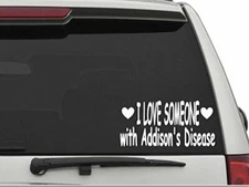 CW642 "I Love Someone with Addison's Disease" Car Truck Decal Sticker Laptop