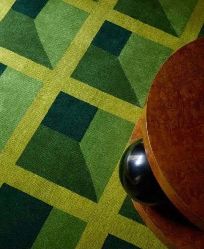 Green hand tufted rugs for living room hand made 100% wool hand tufted designer - Image 3 of 3