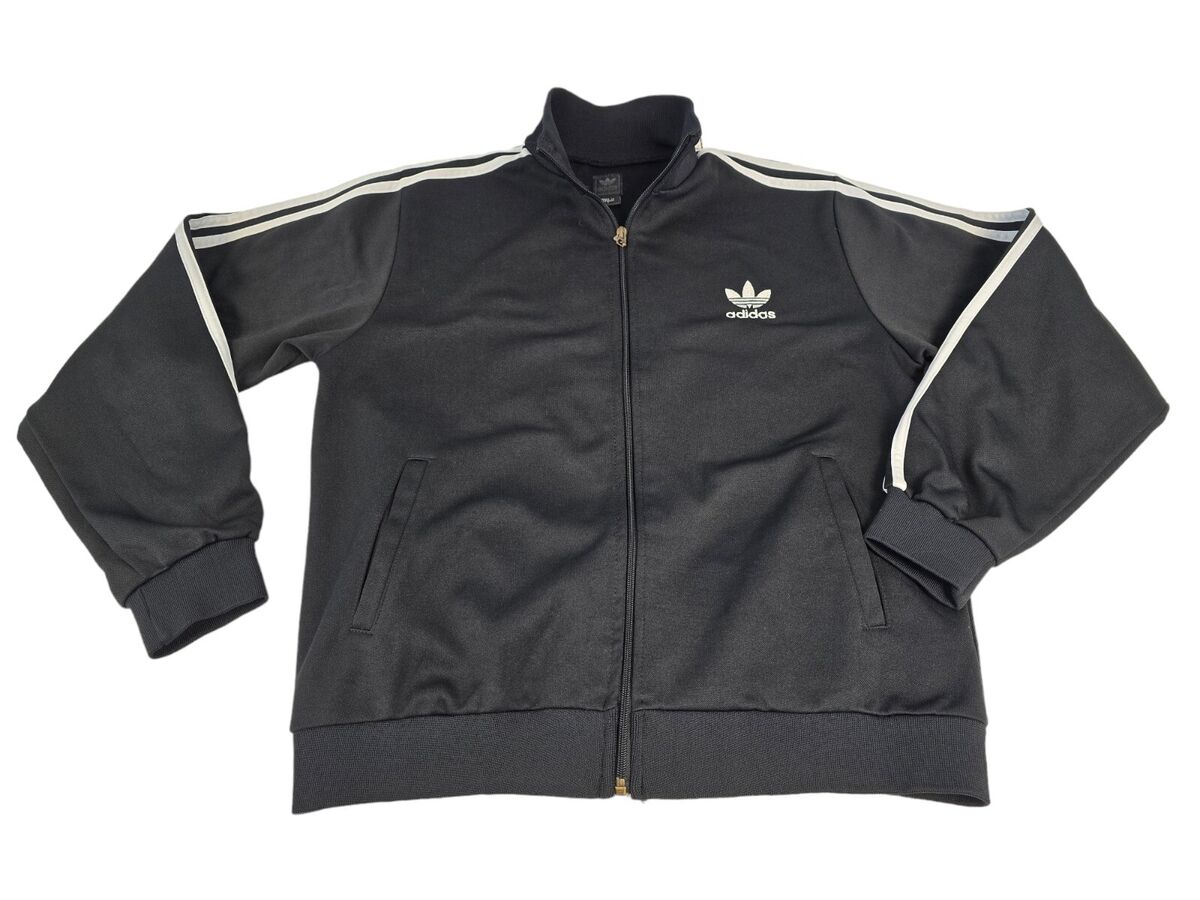 Vintage Y2K Adidas track jacket Black Full Zip Sz M Trefoil Vintage Y2K Adidas track jacket Black Full Zip Sz M Trefoil
