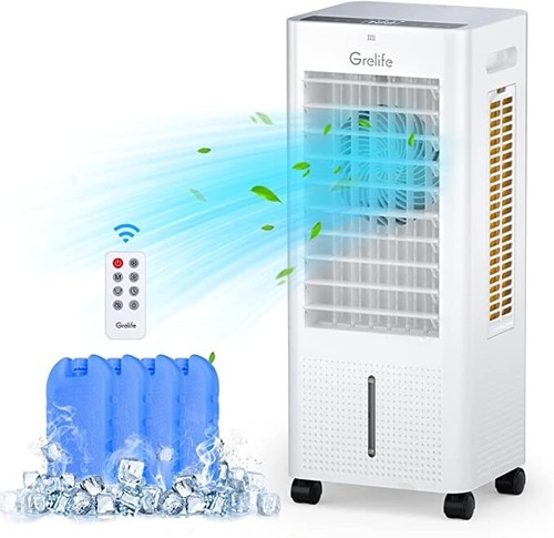 Portable Evaporative Air Cooler 3-IN-1 Oscillation Air Cooler with Fan 3 Speed