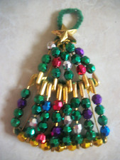 Vintage Safety Pin Bead Kits Trees Christmas craft