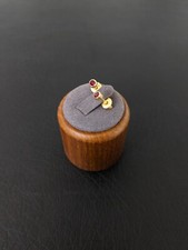 Clous d'oreille Or 18cts et Grenat