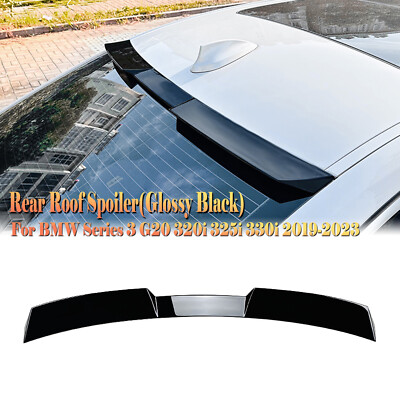 Gloss Black Rear Trunk Spoiler Lip Roof Wing For BMW G20 320i G80 M3 2019-2026