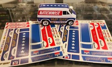 Auto World AFX Custom Dodge Rod Shop Sox Martin Street Van Decals Twin Pack I