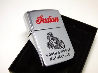 Zippo Lighter   Niagara Falls Ontario Canada    Indian W. F. Motorcycle   A80/II