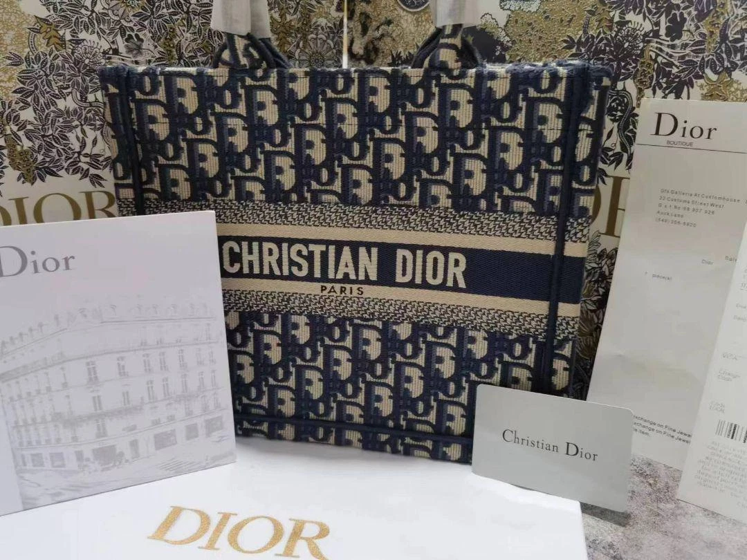 Christian Dior Book Tote Small Dior Book Tote, Navy