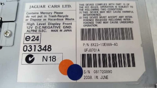 8X2310E889AD Multifunktionsanzeige Für JAGUAR XF 2.7 V6 Diesel Luxury 2100017 - Bild 3 von 10