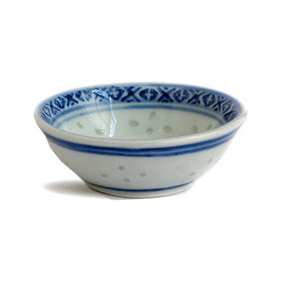 TRADITIONELLES CHINESISCHES REISMUSTER KERAMIK TAUCHEN SOSSENSCHALE - 10 CM