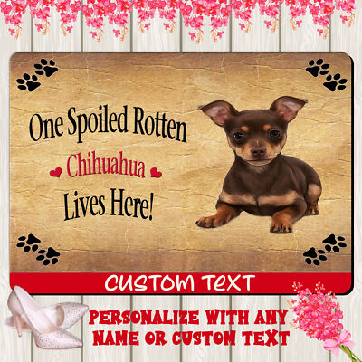 Chihuahua Dog Floor Mat Personalized Pet Door Mat Valentine Day NWT