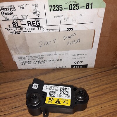 GM SENSOR ASM-INFL RST SI IMP 2007 Saturn  15921706 NEW OEM 15921706 A7