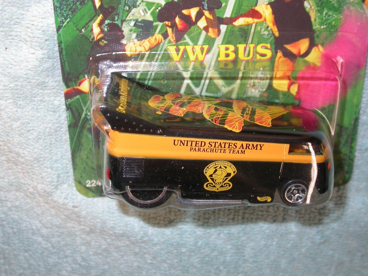 ミニカー HotWheels VW BUS USA ARMY Hot Wheels US ARMY VW Drag Bus M&D Toys LE on card | eBay