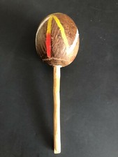 Vintage Maraca Hand Carved and Painted Made in Jamaica 9  