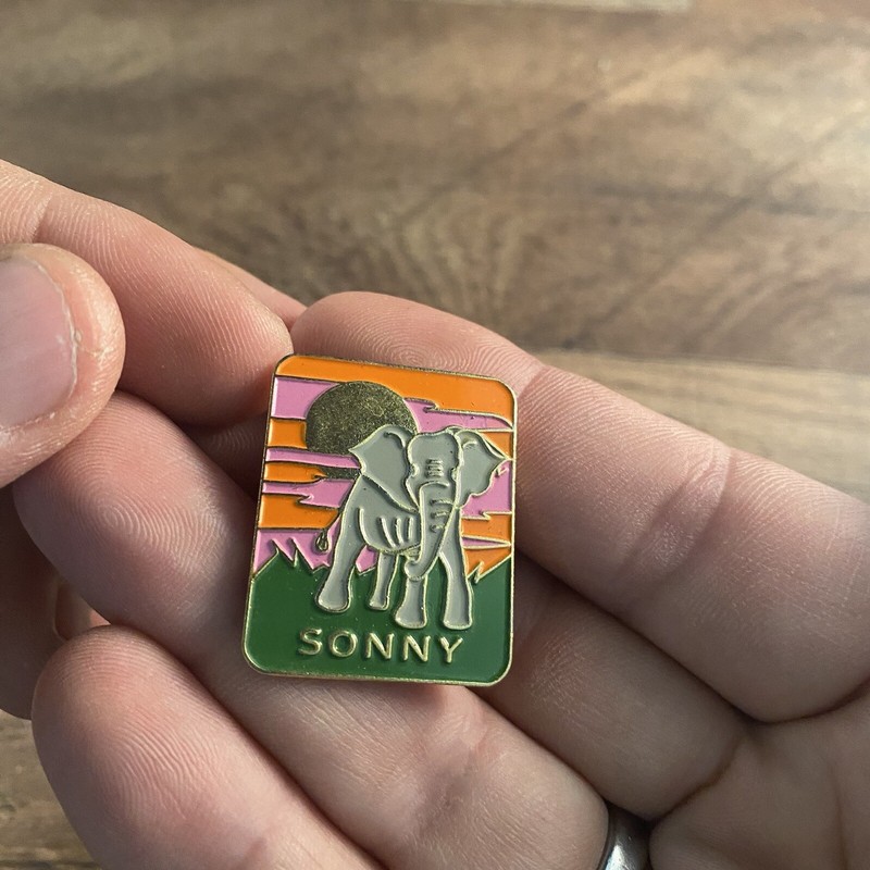 Sonny the Elephant Lapel Pin Pinback