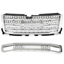 Chrome Honeycomb Upper Lower Grille For Gmc Sierra 25003500 Hd Denali 2011-14