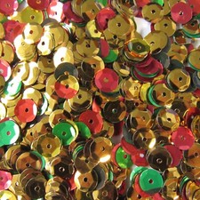 Sequins Two-Sided Gold/Mix 8mm Round Cup 400 pcs / 4,000 25 Off pcs Loose