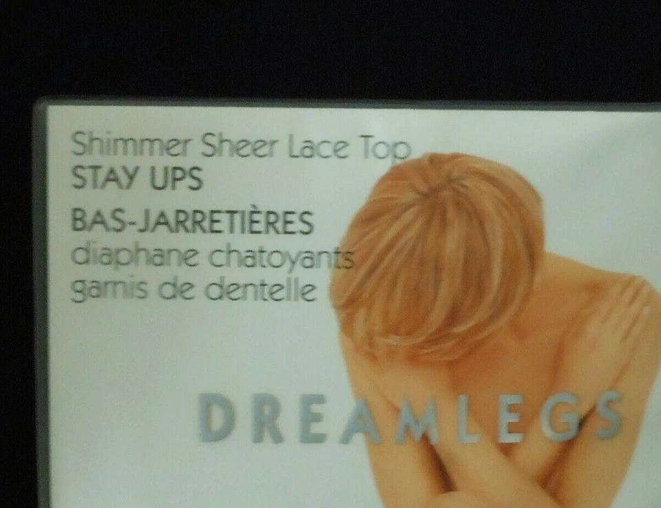 New La Senza Dreamlegs Shimmer sheer lace top Stay ups. Nude. Size A. #PH3 - Image 2 of 3