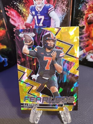 CJ STROUD (RC) 2023 Panini Prizm Draft Picks - Fearless Gold Ice Prizm #F-17 