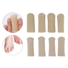 8pcs Toe Finger Sleeve Tubes Gel Lined Comfort Medium Large Sizes