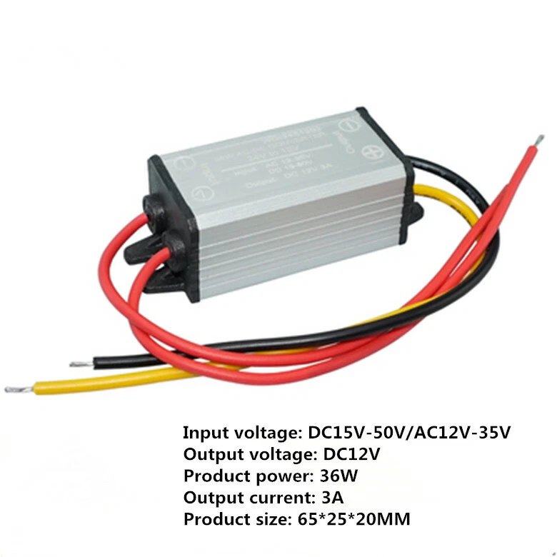 DC/AC-DC DC15V-50V/AC12V-35V to 5V 3A 36W car waterproof power converter - Image 2 of 4
