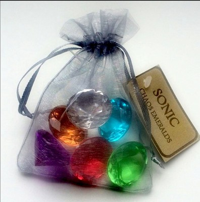 Sonic The Hedgehog Chaos Emeralds Includes 3 Random Colour Gems And 1 Ring Ebay
